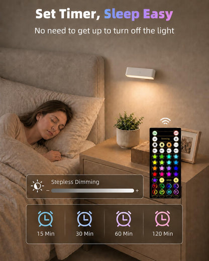 EZVALO Wireless RGB Light Bars, Rechargeable LED Mood Lights with Remote