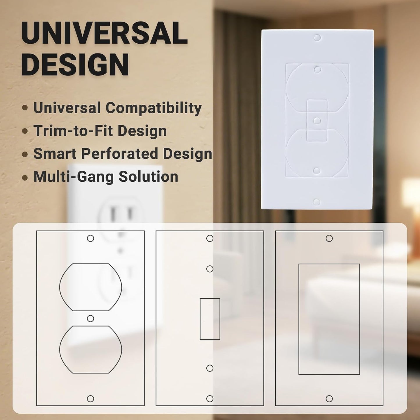 CARGEN Outlet Insulation Foam Pads Wall Draft Sealers 3mm EVA 30PCS Single | High-density flexible buffer requires no manual cutting; punch out unwanted sections for a custom fit
