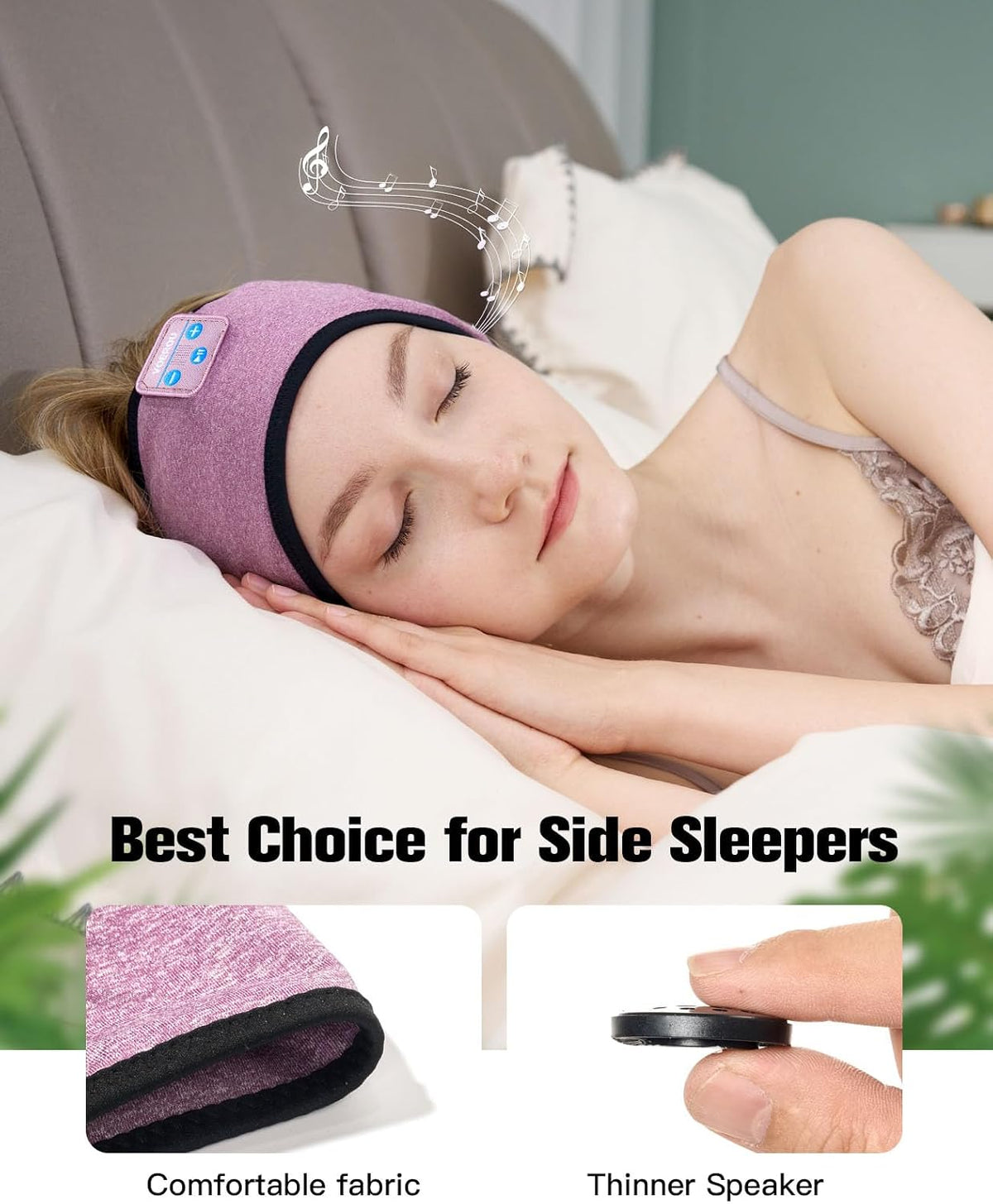 Voerou Sleep Headphones Bluetooth 5.4 Headband, Breathable Sports Headband Sleeping Headphones Eye Mask Music Earbuds, Perfect for Sleep Exercises Workout Yoga Travel, Cool Tech Gadgets Gifts for Men