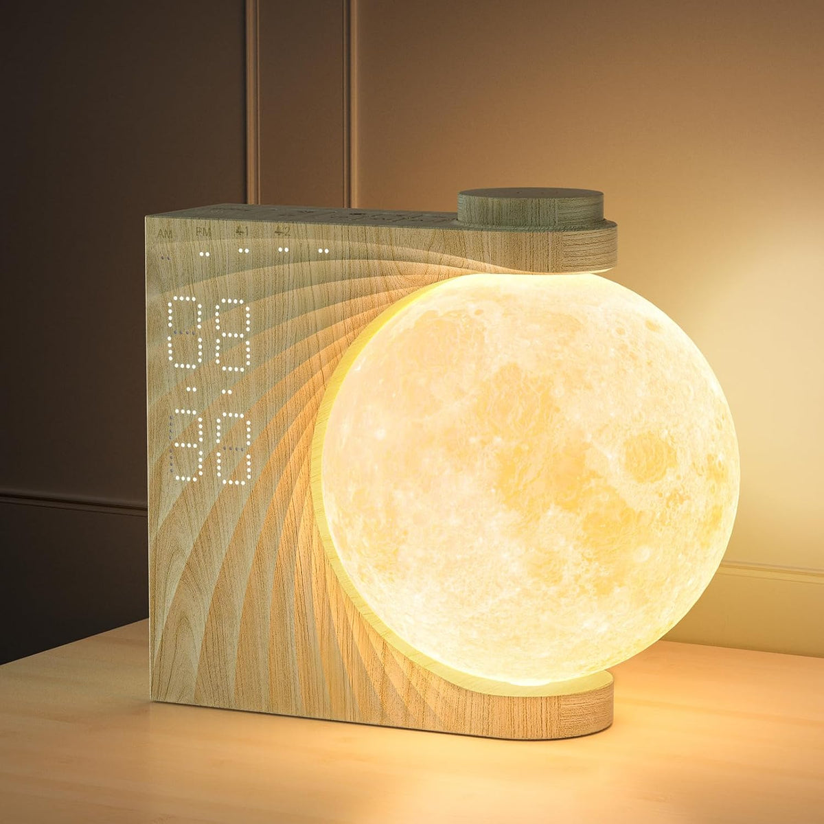 RETEYUNG Sunrise Alarm Clocks Sound Machine Moon Lamp for bedrooms