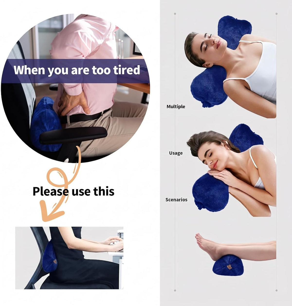 Recliner Headrest Pillow, Head Pillow for Sofa, Recliner Neck Pillow, Bone Couch Neck Pillow for Pain Relieve(Grey)