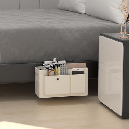 Bedside Caddy Bedside Storage Hanging Organizer for Bunk Dorm Bed Rail | Bed Caddy with Hooks, Top Bunks and Dorm Essentials for Water, Tissues, Tablets, Books, Phones, Remotes and Other Necessories