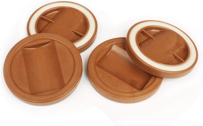 Slipstick CB845 3-1/4 Inch Bed Roller / Furniture Wheel Gripper Caster Cups (Set of 4) Chocolate Brown Color,Large