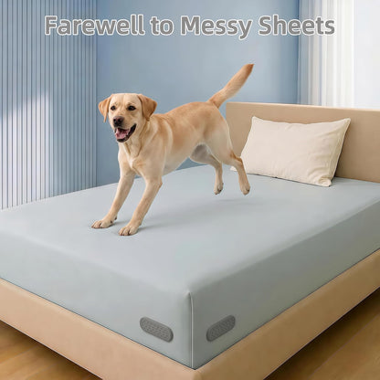 Upgraded Reinforced Bed Sheet Holders for Corners，Fitted Sheet Holder Clips, 4Pcs Grey | Adjustable Bed Sheet Clips to Keep Sheets in Place, Fitted Sheet Straps for Mattress, No Slip Bedding Clips for Bedroom