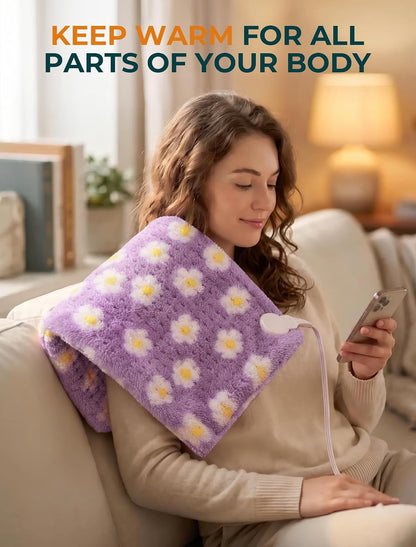 Heating Pad, ALLJOY Cute Heating Pad for Period Cramps & Back Pain, 24"X12"