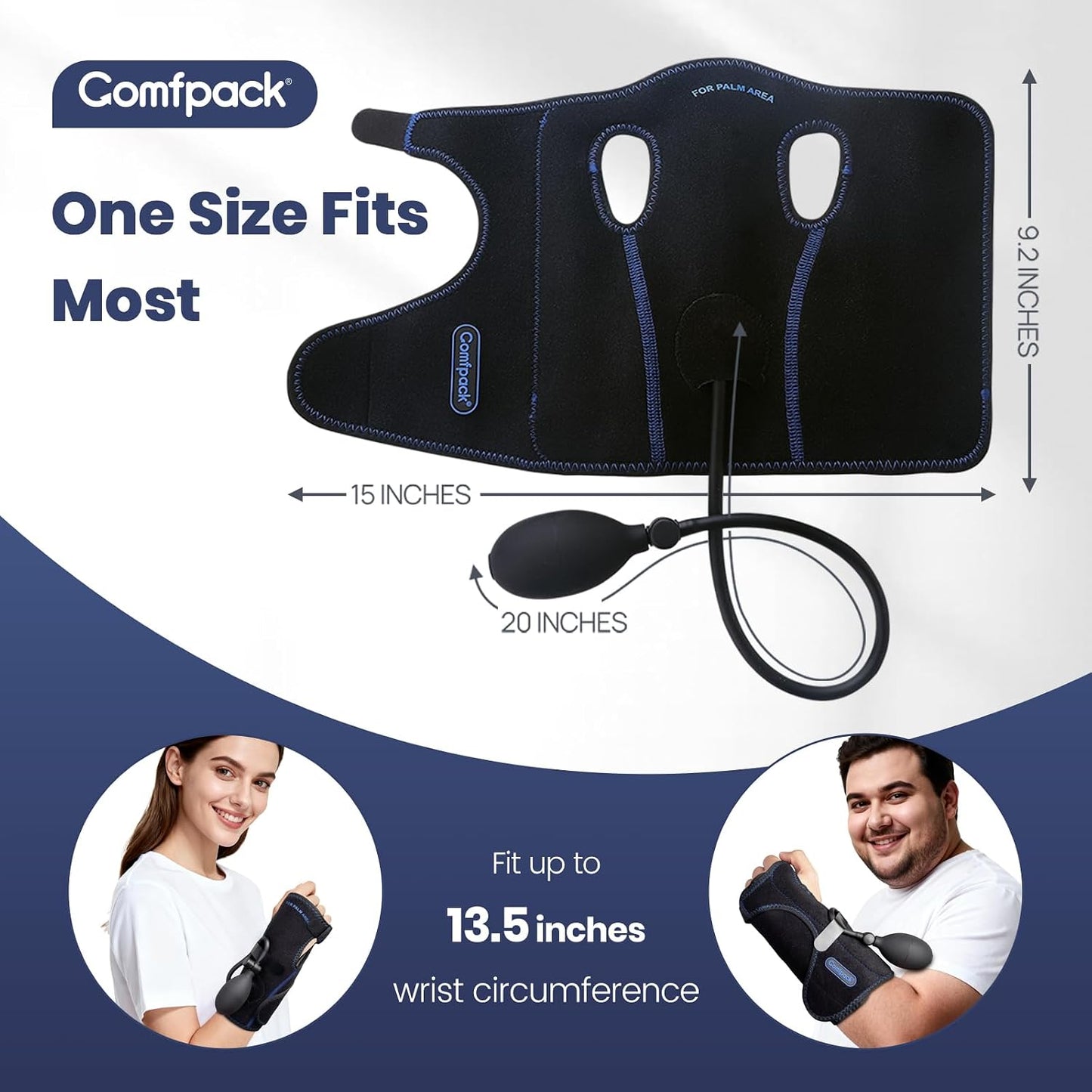Compression Ankle Ice Pack Wrap for Foot Pain Relief | Ankle Support Brace with 2 Hot Cold Packs for Injuries, Plantar Fasciitis, Sprain & Fracture, Achilles Tendonitis, Surgery