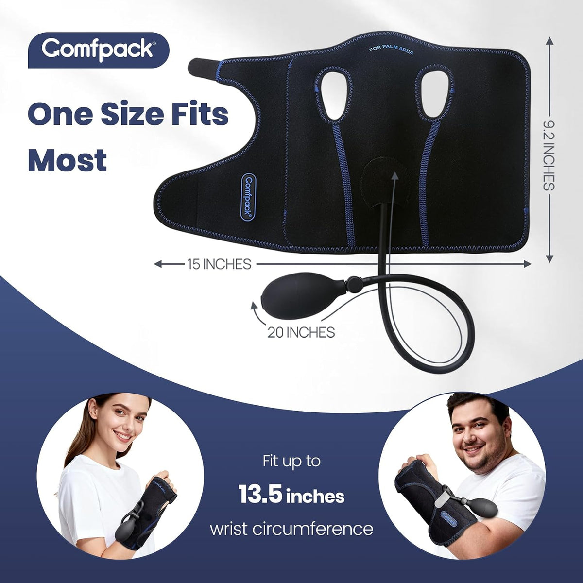 Comfpack Compression Ankle Ice Pack Wrap for Foot Pain Relief
