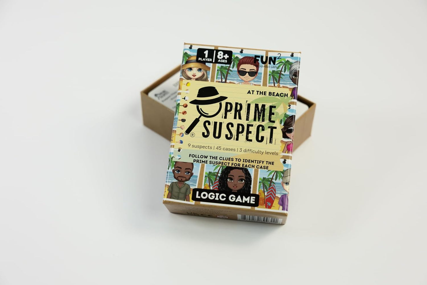 Prime Suspect Logic Game with 45 Case Cards | Single Player or Group Play | Ages 8+ | Compact Brain Teaser Game | Detective Game (Prime Suspect: Original)