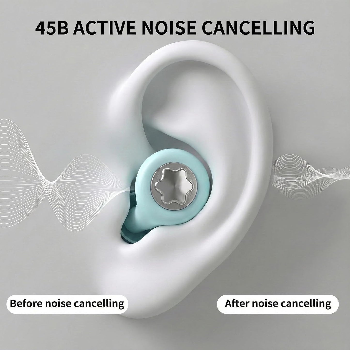 Ear Plugs for Sleeping 45DB Noise Cancelling: Ultra-Comfy Reusable Noise-Reducing Earplugs for Sleeping & Travel & Work Hearing Protection Earbuds with 8 Tips(XS,S, M, L Size)