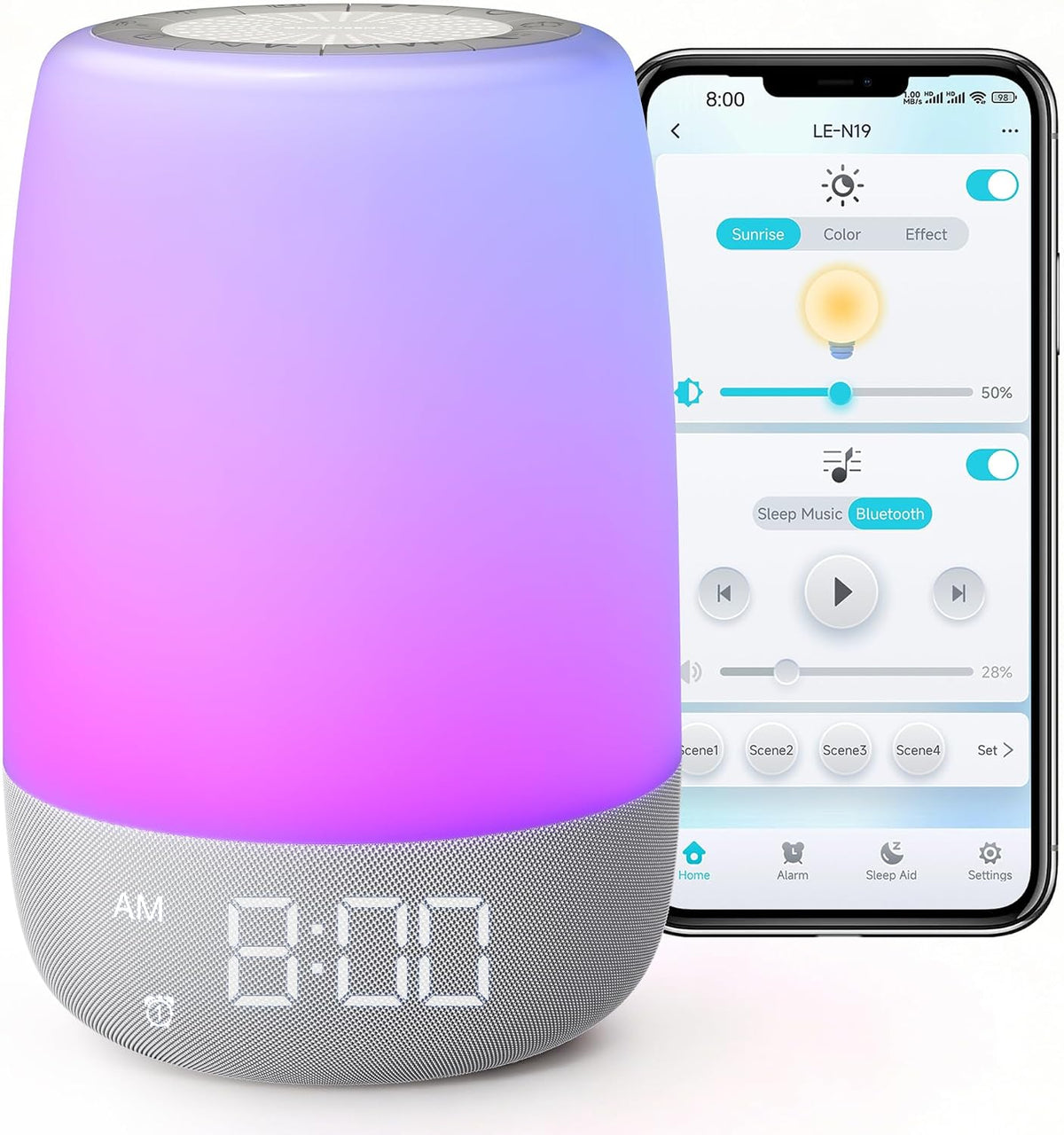 Glocusent White Noise Sound Machine for Sleep, 45 Sleep Sounds