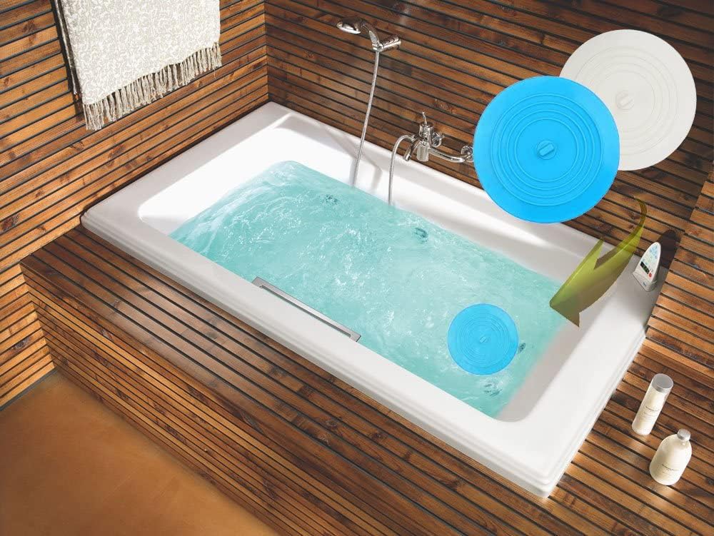 Shower Drain Hair Catcher Tub Stopper, V-TOP Drain Cover for Shower to Catcher Hair, Silicone Bathtub Drain Plug Suit for Bathroom Kitchen and Laundry, 4 Pack