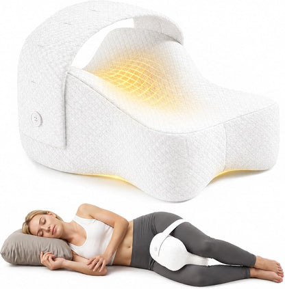 Knee Pillow for Side Sleepers, Alignment Pillow for Side Sleepers, Relief Hip & Sciatica Pain, Nourial Pillow Between Legs for Pregnant Women and Seniors (Grey)
