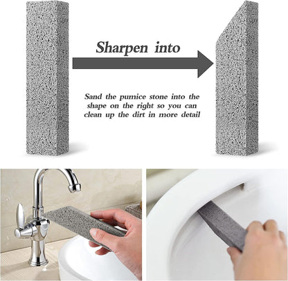 6 Pack Pumice Stone for Toilet Cleaning, Hard Water Rings & Stains | Bowl Stick,Powerfully Cleans Hard Water Rings, Calcium Buildup & Stains, Suitable for Cleaning Toilet, Bathtubs