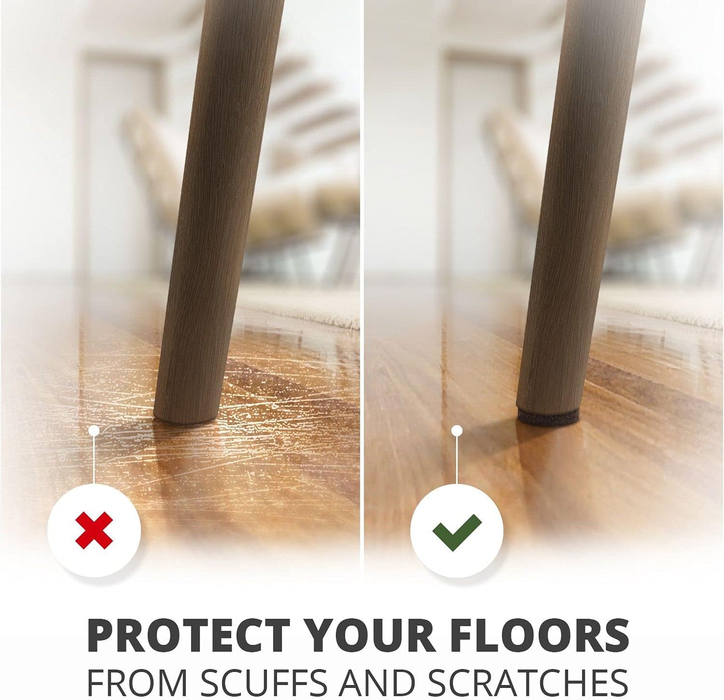 X-PROTECTOR 357 PCS Premium Huge Pack Felt Furniture Pads! | Quantity of Furniture Sliders with Many Big Sizes – Your Ideal Floor Protectors. Protect Your Hardwood & Laminate Floor!