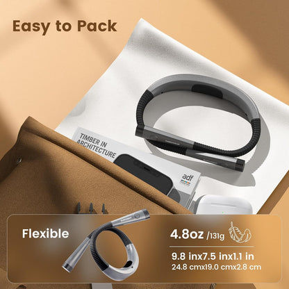 Glocusent Upgraded Neck Light,100Hrs Slimmer Reading Light for Books in Bed