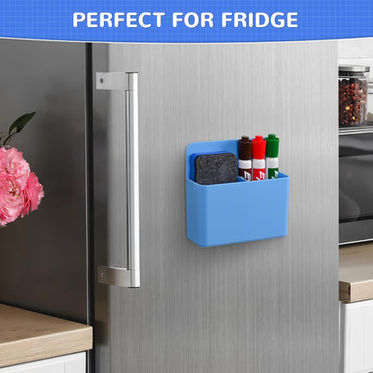 Magnetic Dry Erase Marker Holder - Multi-Surface Pen & Marker Holder for Fridge, Whiteboard, Locker - School, Office, Home - 1 Pack, Black