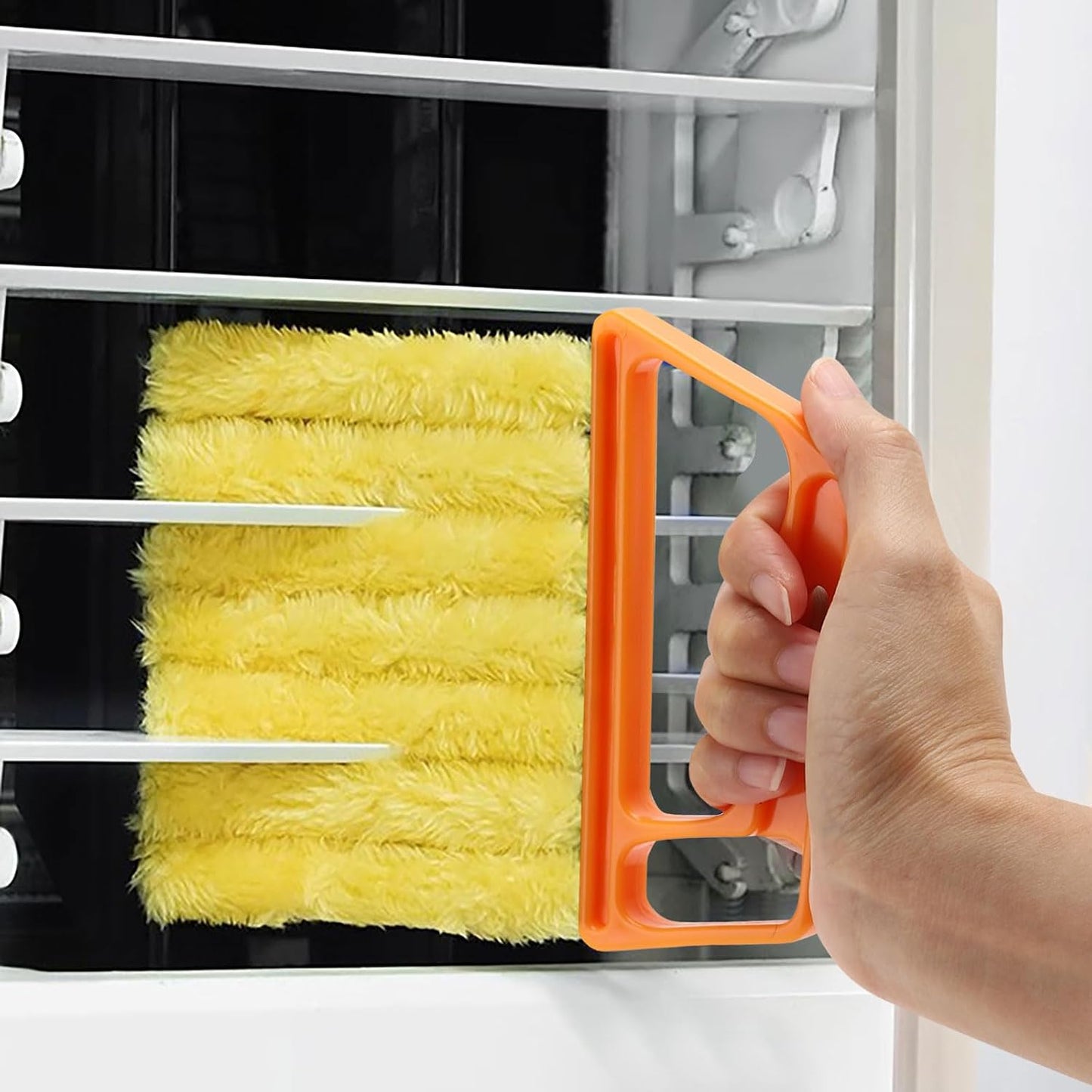 Window Blind Cleaner Duster Set, Washable Dusting Cleaner Air Vent Cleaning Brush Tools (Blue)