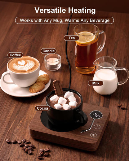 Coffee Mug Warmer, CEROBEAR Mug Warmer for Desk 3 Temperature Control 130℉/150℉/170℉, Cup Warmer with Auto Shut Off for Coffee Milk Tea Beverage-Black