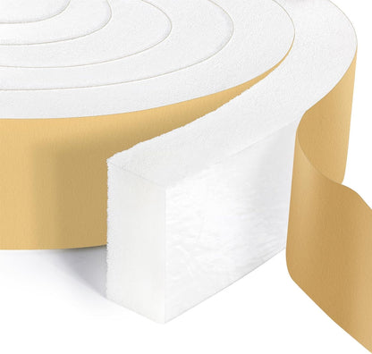 High Density Foam Tape Air Conditioner Window Seal, 1x1 Inch Thick Foam Stripe with Adhesive for Window AC Insulation, Weather Stripping for Doors and Windows Insulation, AC Foam Tape, White