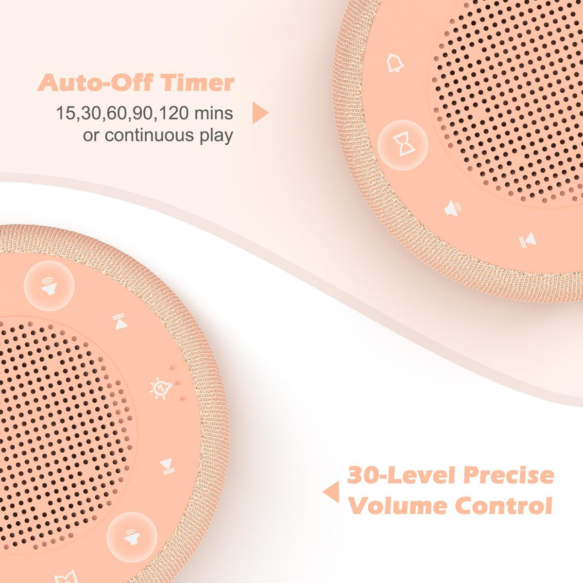 Buffbee Pro 2nd Gen| Sound Machine, Alarm Clock with Bluetooth Speaker