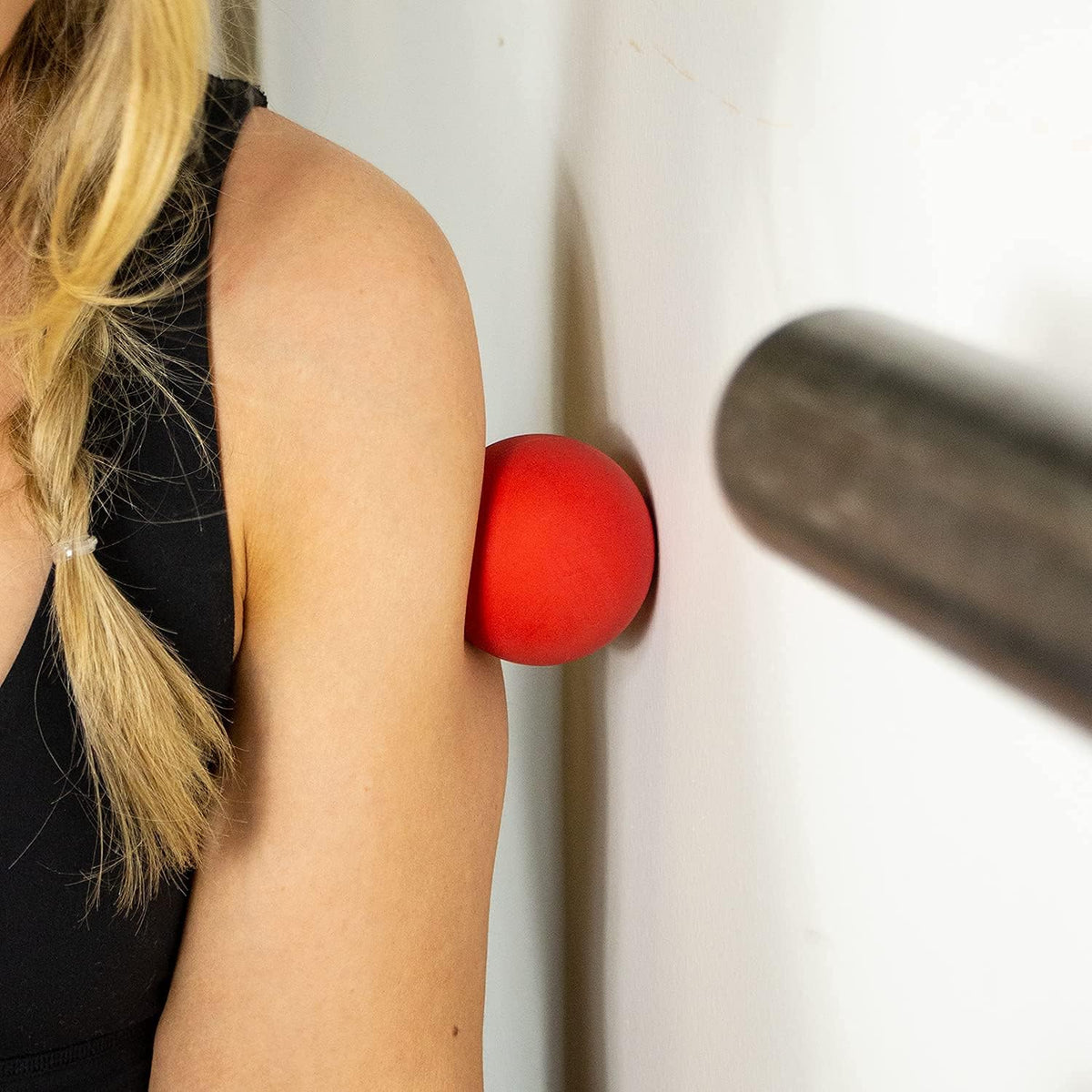 SERIOUS STEEL FITNESS Massage Ball - Deep Tissue Muscle Knot Release Tool - Back, Legs, Shoulders, and More (3" Black Massage Ball)
