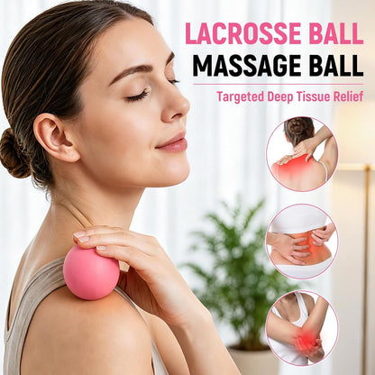 Massage Ball Lacrosse Ball for Myofascial Release, Massage Deep Tissue for Back, Neck, Foot Trigger Point Therapy, Full Body Muscle Knots, Relieving Muscle Pain (Orange)