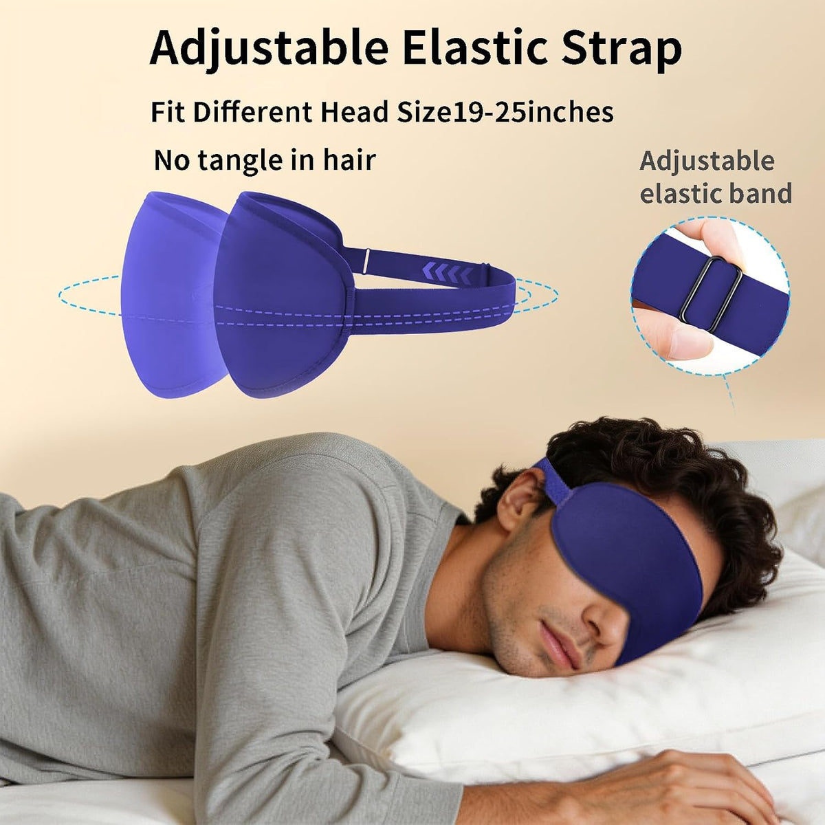 Sleep Mask for Side Sleeper Women Men,Blackout Eye Masks for Sleep