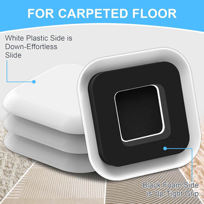 New Upgrade Furniture Sliders: Multi-Surface 3-in-1 Furniture Movers Slider | Heavy Moving Pads with 8PCS 4.3" Carpet Sliders + 4PCS Hard Floor Socks + 1 Lifter - Protect Floor and Easily Move Furniture