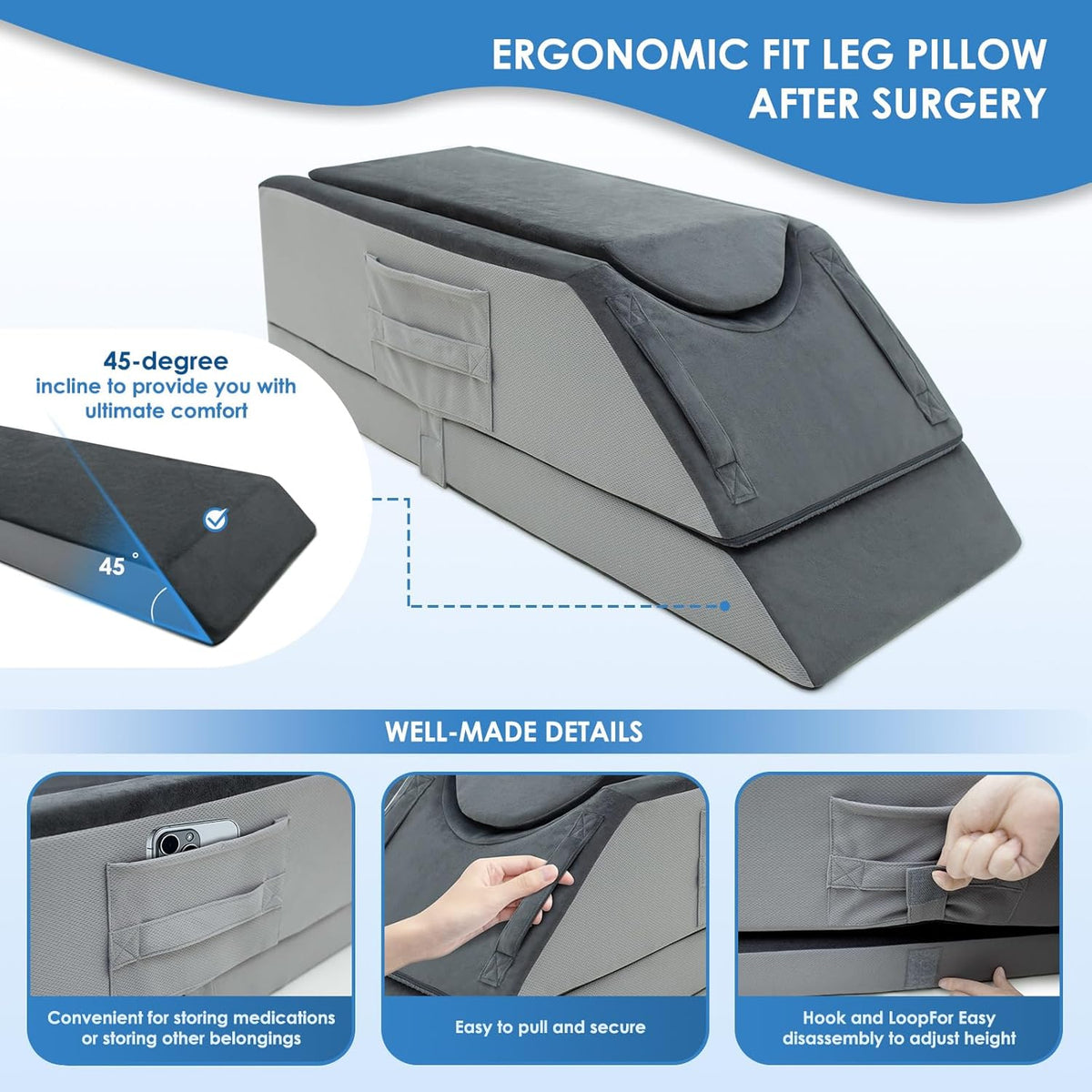 Kehangte Leg Elevation Pillows for After Surgery,Wedge Pillow,Knee Pillows