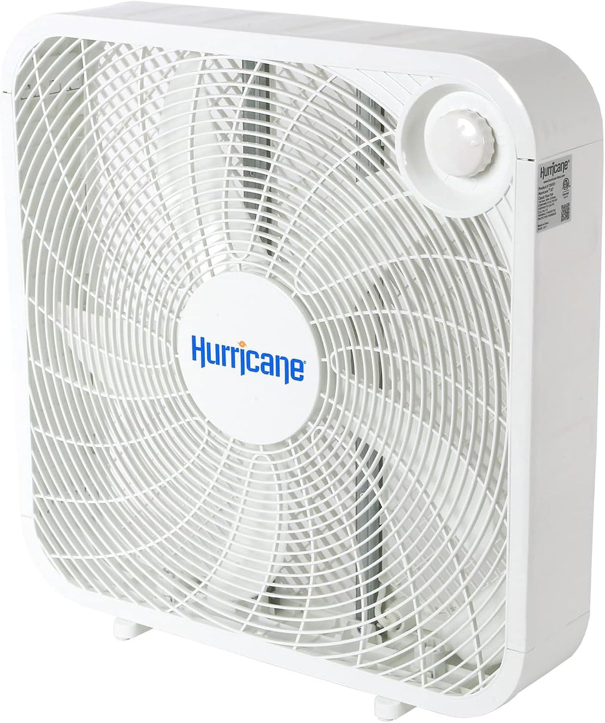 Hurricane Classic Floor Box Fan with 3 Speed Settings, Black - 20in