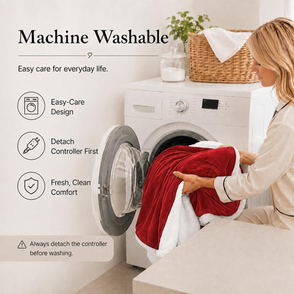 Electric Heated Blanket Full Size 72"x84" – Light Gray | ETL for Safe Overnight, 4 Heat Settings & 10H Auto Off, Dual-Sided Microplush Sherpa for Home Night, Machine washable