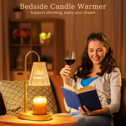 Candle Warmer Lamp with Timer - Electric Candles Wax Warmers Glass Lamps