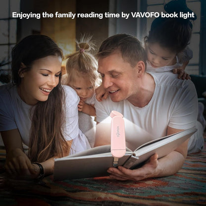 VAVOFO USB Rechargeable Bookmark Reading Light, Blue Light Blocking Amber LEDs for Bedtime Reading - Clip On, 9 Lighting Modes