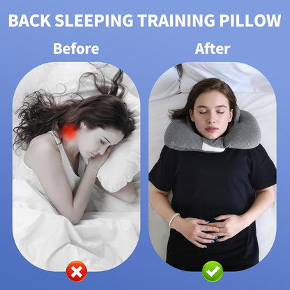 2-Layer Neck Pillow for Office, Recliner & Car -Breathable,Washable