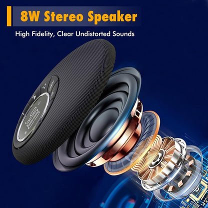 Nightlight Bluetooth Speaker Alarm Clock, Portable White Noise Machine