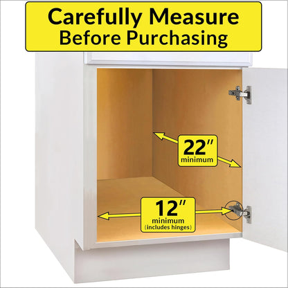 LYNK PROFESSIONAL® Pull Out Cabinet Organizer, Kitchen Slide Out Drawer | 14W x 21D chrome rollout shelf creates easy-access storage for cookware, pantry items and kitchen essentials inside cabinets