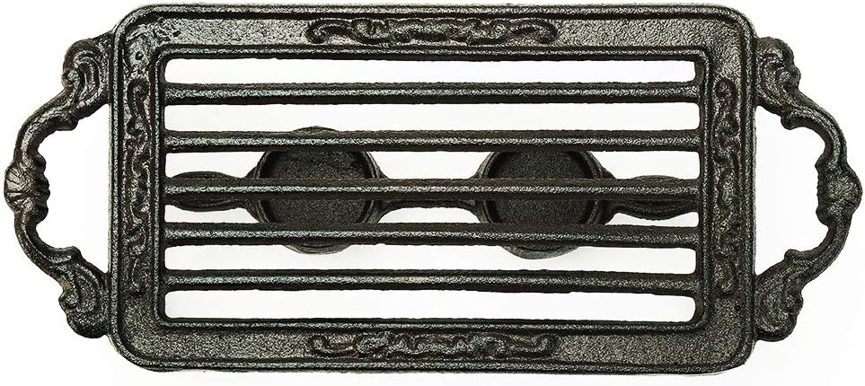 Sungmor Cast Iron Teapot Warmer - Rustic Design with Tealight Holder | Heavy Duty & Decorative Candle Holder Stands for Heat Food Coffee Milk or Tea