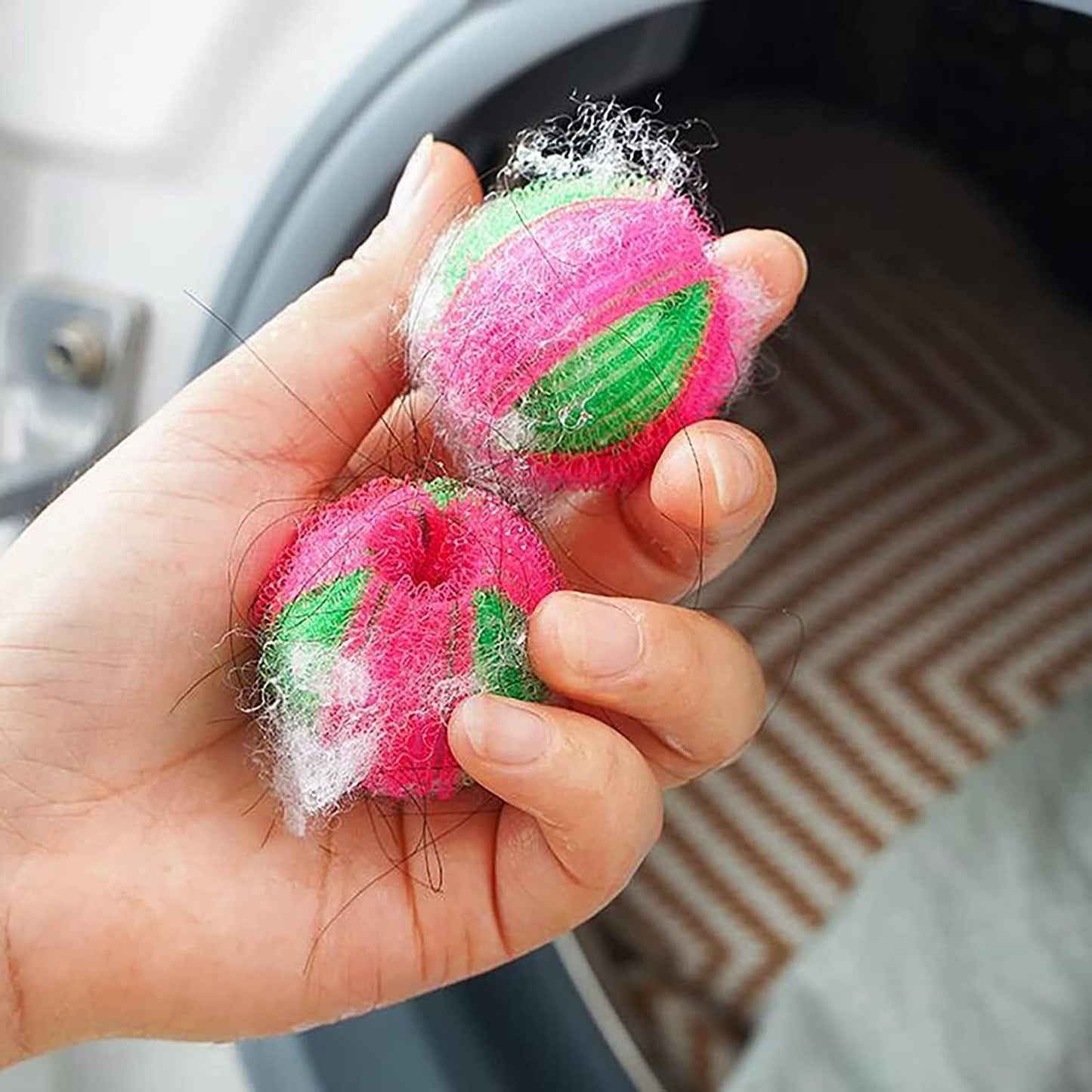 5 Pack Multicolor Hair Remover Laundry Balls, Reusable Pet Hair Catcher for Washing Machine and Dryer,for Clothing Dog Cat Pet Hair Remover for Laundry Lint Remover Washing Balls Dryer Balls