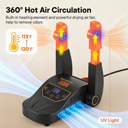 Electric Shoe Dryer, Boot Dryer with Heat Blower, Folding Retractable Dry Rack, Auto-Off Timer, Portable Dryers for Ski Boots, Sneakers, Socks, Gloves, Odor Eliminating