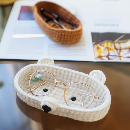 HandMade Premium Bear Crochet Glasses Holder