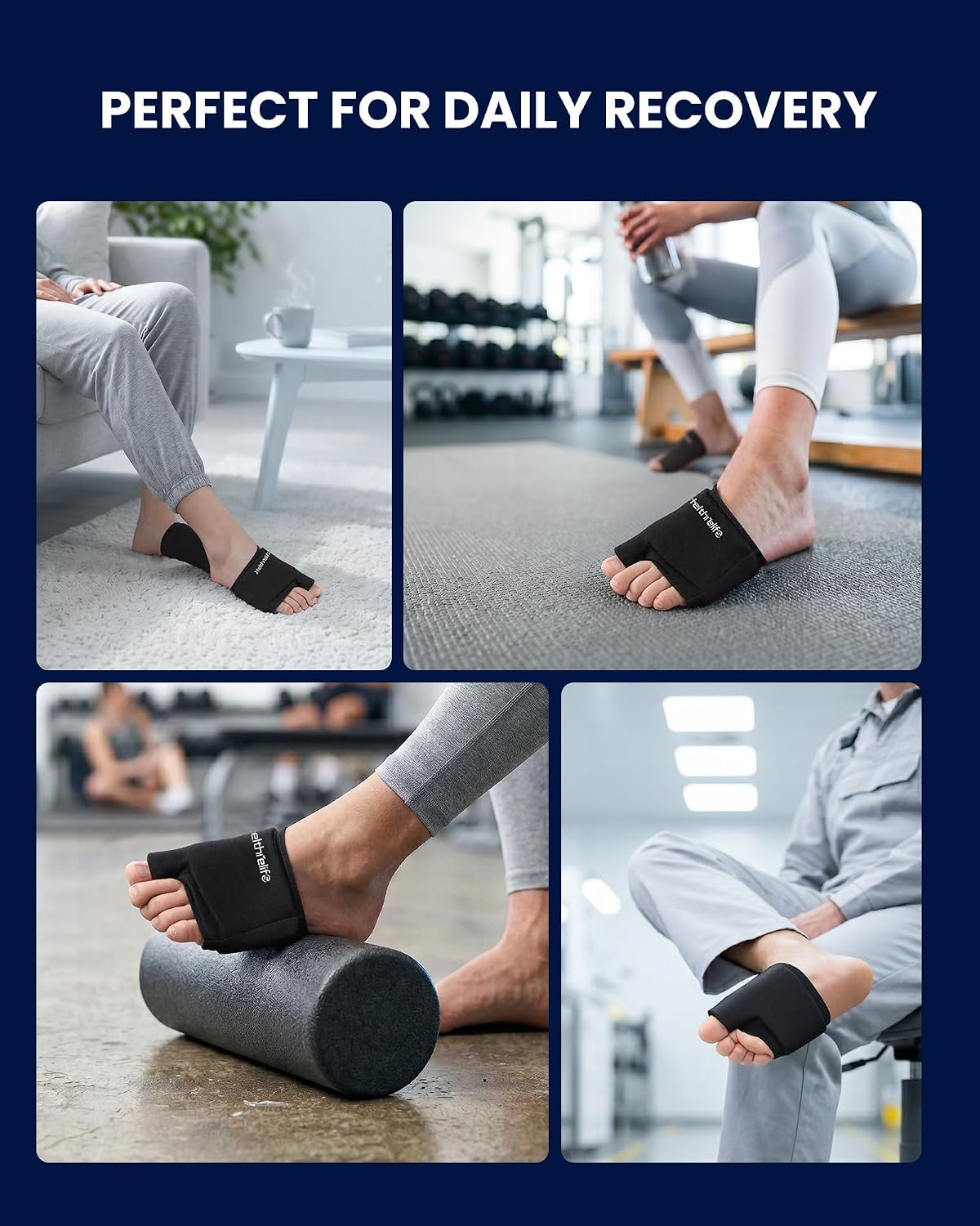 3D Forefoot Ice Pack with Dual-Layer Cooling Gel and Bunion Corrector | Flexible Fit, Enhances Forefoot Cooling, Hot & Cold Therapy, Ball of Foot, Gout Pain Relief, Bunion Hallux Valgus Corrector
