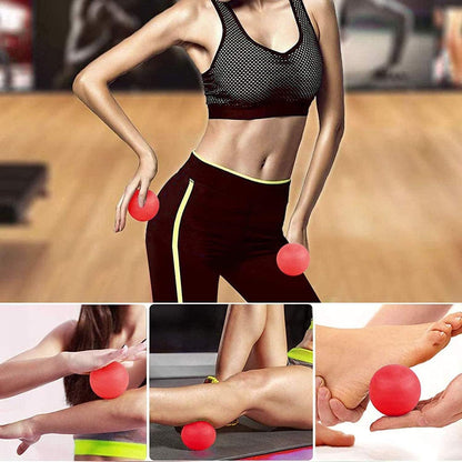 WOVTE Massage Lacrosse Ball Therapy for Sore Muscles Myofascial Release | Shoulders, Neck, Back, Foot, Body, Deep Tissue, Trigger Point, Muscle Knots, Yoga