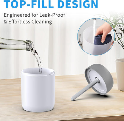 SZO Humidifier for Plants, 650ml Plant Humidifier Indoor, Gray | Small Plant Humidifier with Warm Light for Plants, Bedroom, Office Desktop, Baby Room