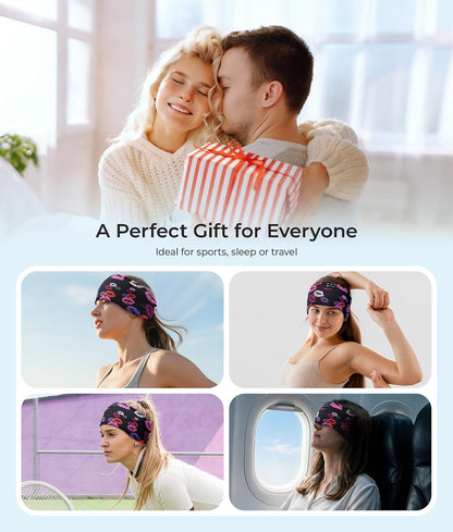 LOVE EYE Sleep Sport Headphones Wireless Bluetooth 5.4 Headband Headphone