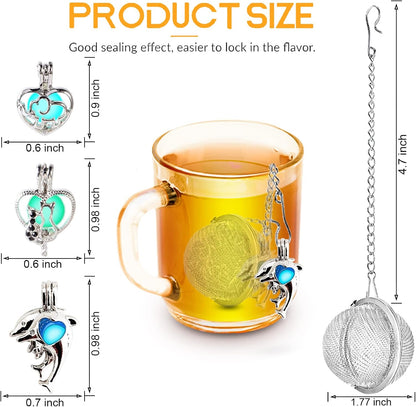 TeaSanavie 2 Pack Halloween Themed Tea Infuser - Gothic Loose Leaf Tea Steeper with Black Raven & Skull Butterfly Charm, 304 Stainless Steel, Perfect Spooky Tea Gift