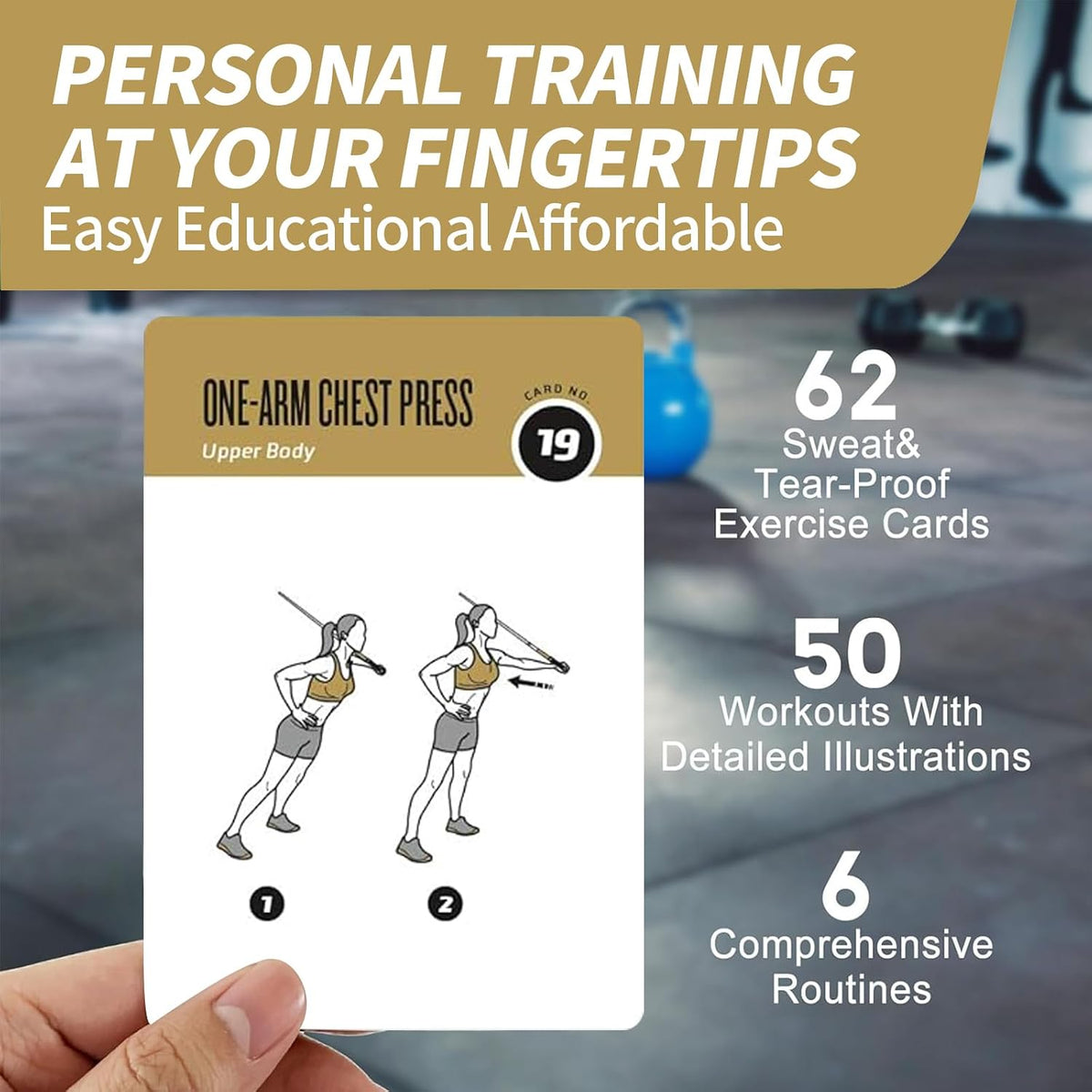 Half Balance Ball Workout Cards, 62 Exercises Cards Deck Large Size 5" x 3.5" Fitness Cards for Women & Men, Beginner Fitness Guide to Training Exercises at Home or Gym