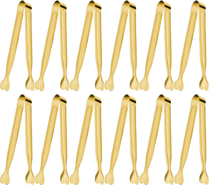 Mini Serving Tongs, Anytrp 18-Packs Stainless Steel Sugar Tongs, 4.3inch Ice Tongs Kitchen Appetizers Tongs for Coffee Bar, Tea Party, Desserts Party, Sugar and Ice Bucket