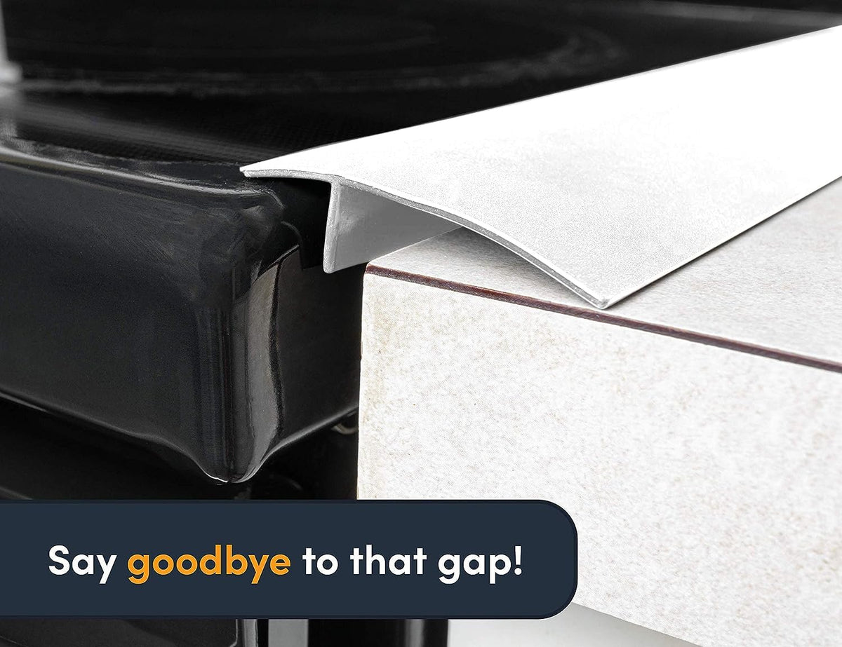 Linda’s Essentials Silicone Stove Gap Covers (2 Pack), Heat Resistant Oven Gap Filler Seals Spaces Between Stovetop and Counter, Easy to Clean Stove Side Guard (25 Inches, Clear)