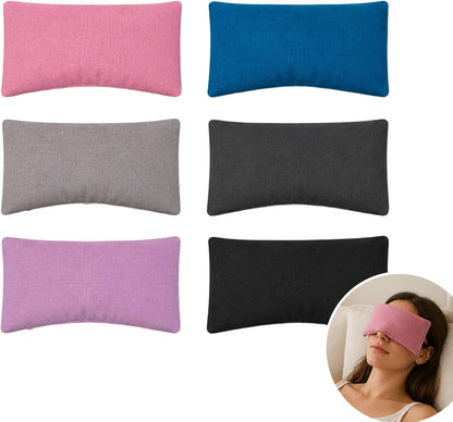 TUYUU 6 Pack Washable Cotton Eye Pillow Covers Removable Zippered Cases