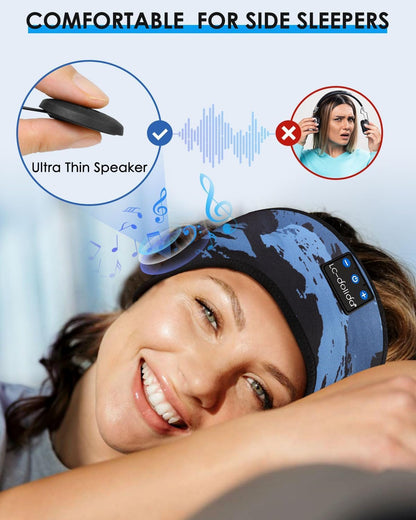 LC-dolida Sleep Headphones Headband Bluetooth 5.4, Sports Headband Earphones Wireless with Speaker Microphone USB C for Women Sleeping Gift Workout Jogging Yoga Insomnia Travel Meditation, Butterfly